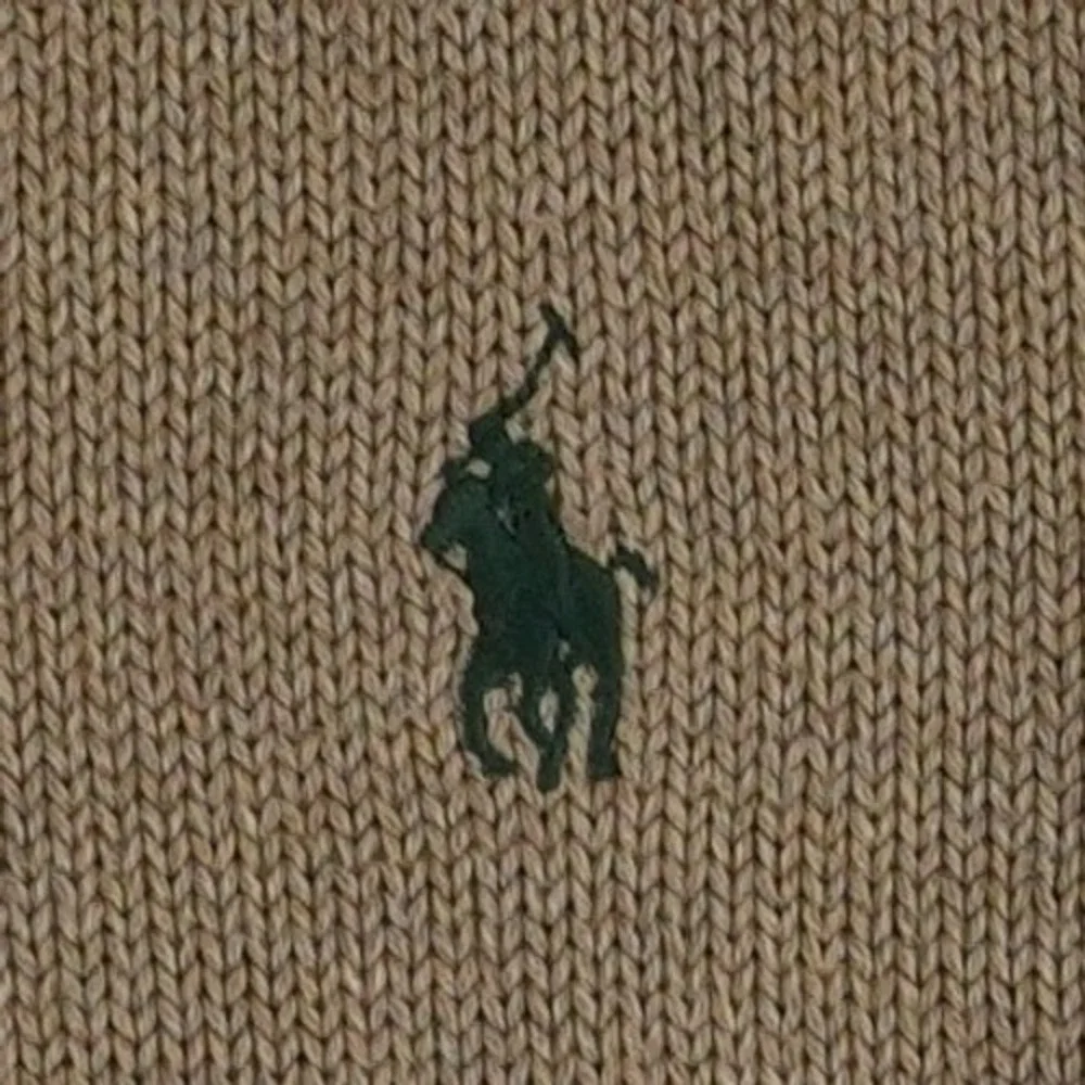 Polo Ralph Lauren Sweater 100% Cotton Men's Size XL‎ Tan Brown Cotton Crewneck